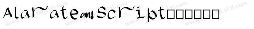 Alarate Script字体转换